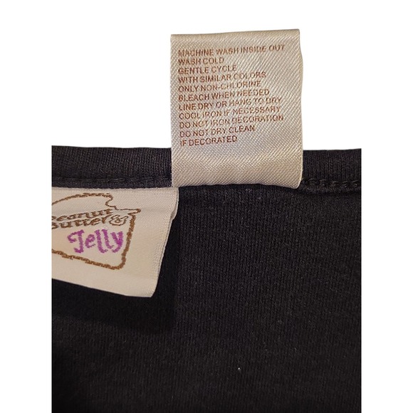 PB&J Top Small Black Embroidered Cardinals Fall Leaves 3/4 Sleeve Cotton - Picture 4 of 9